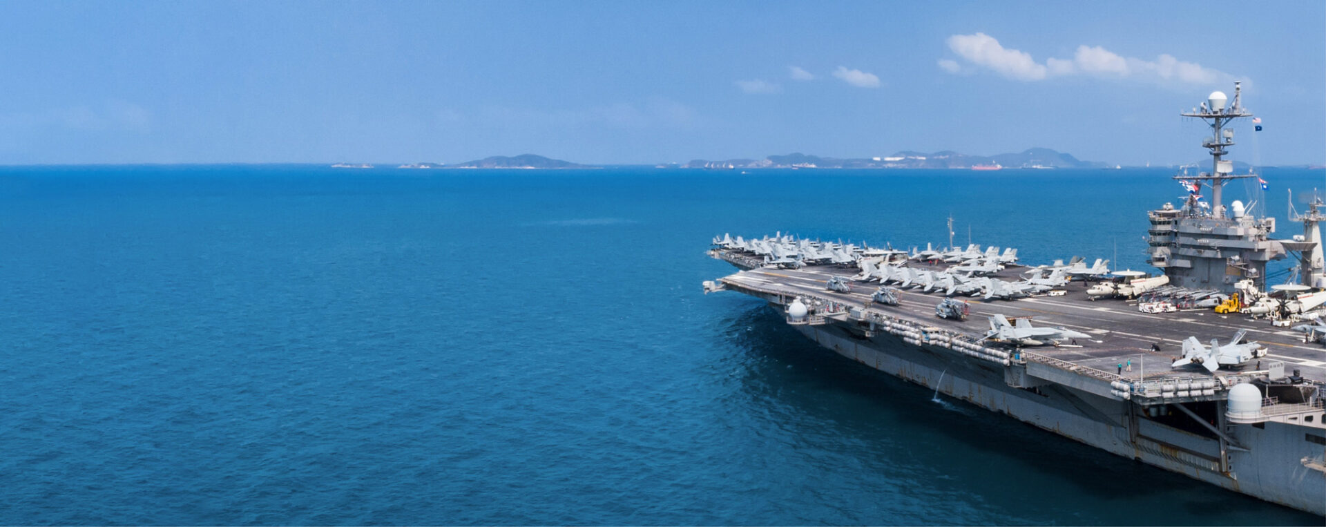 Aircraft Carrier In the Sea